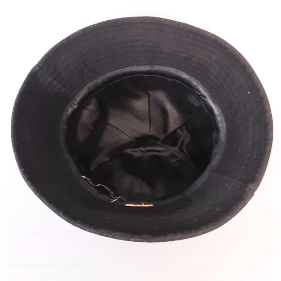 Betmar New York Vintage Ladies Wool Soft Shell Cloche Hat Black With Gray Bow - Picture 7 of 8